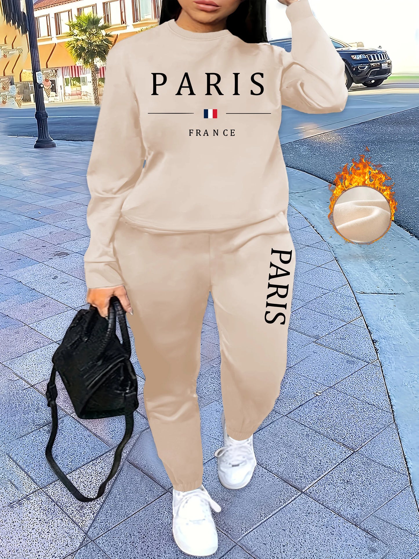 Womans Tracksuit Two Piece Set Hooded Sweatshirts+Sweatpants Suit Lady Casual Jogging Pullovers Fashion Sports Outfits Clothing